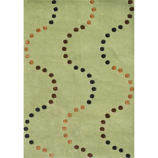 Alliyah Handmade Green Glow New Zealand Blend Wool Rug (8 x 10
