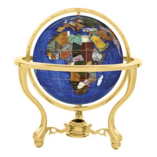 13 Commander Caribbean Globe with Three Leg Stand in Gold