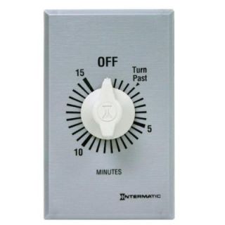 Intermatic 20 Amp 15 Minute Spring Wound In Wall Timer   Silver SW15MK