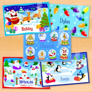 Christmas 5 Piece Personalized Placemat Set by Olive Kids