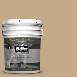 BEHR Premium Plus Ultra 5 gal. #ICC 61 Toasted Grain Semi Gloss Enamel Interior Paint 375405