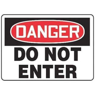 ACCUFORM SIGNS MADM139VP Danger Sign,10 x 14In,R and BK/WHT,PLSTC