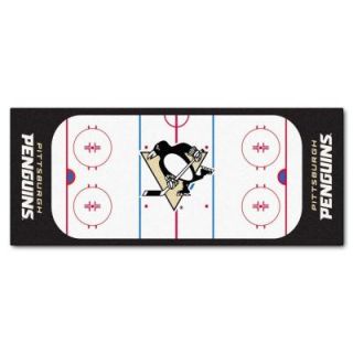 FANMATS Pittsburgh Penguins 2 ft. 6 in. x 6 ft. Rink Rug Runner Rug 10437