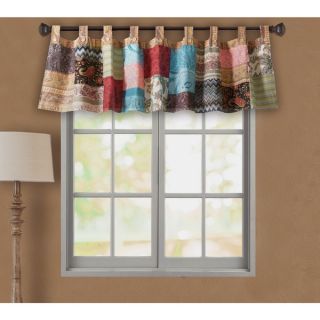 Greenland Home Fashions Esprit Spice Floral and Striped Cotton Window