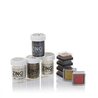 American Crafts Zing! Embossing Powder 4 pack with Pigment Ink   7790821