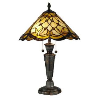 Dale Tiffany 24.5 in. Villoria Fieldstone Table Lamp TT12368