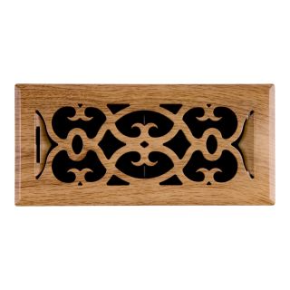 Accord Victorian Oak Look ABS Resin Floor Register (Rough Opening: 4 in x 10 in; Actual: 5.37 in x 11.38 in)