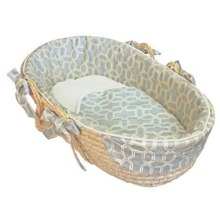 Hoohobbers Pebbles Sky Blue Moses Basket   Tailored   Moses Baskets