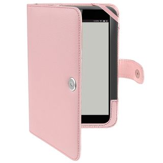 BasAcc Light Pink Leather Case with Barnes & Noble Nook HD