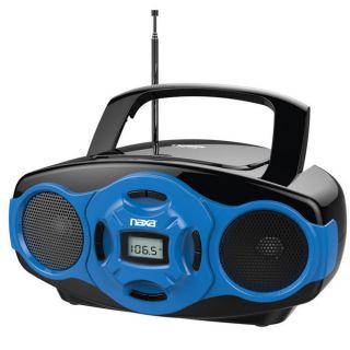 Naxa Blue NPB 264 Portable Mini MP3/CD AM/FM Radio and USB Boombox