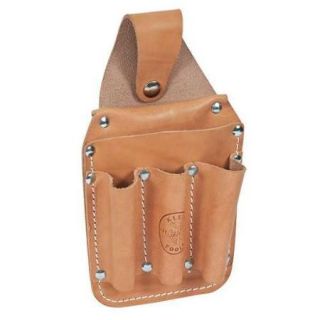 Klein Tools Tool Pouch, Back Pocket, Leather, Brown, 5481