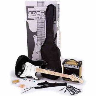Archer SS10 Electric Guitar Package, Black