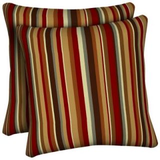 Hampton Bay Rustic Stripe Outdoor Throw Pillow (2 Pack) DISCONTINUED AC18554B 9D2