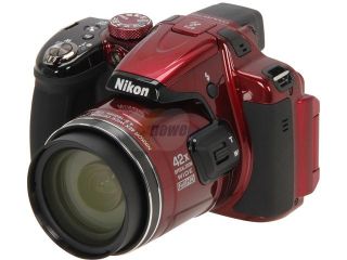 Nikon COOLPIX P520 Red 18.1 MP 42X Optical Zoom Wide Angle Digital Camera HDTV Output