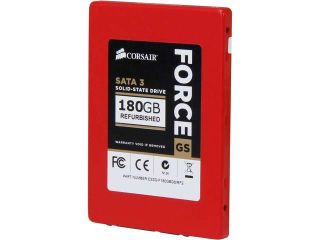 Refurbished: Manufacturer Recertified Corsair Force Series GS 2.5" 180GB SATA III Internal Solid State Drive (SSD) CSSD F180GBGS/RF2