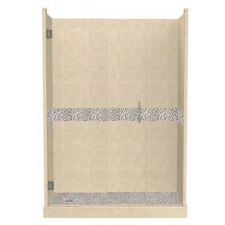 American Bath Factory Java Medium with Java Accent Fiberglass and Plastic Composite Wall and Floor Alcove Shower Kit (Actual: 86 in x 32 in x 60 in)
