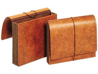 Globe Weis CL1053ELHD 3 1/2 Inch Expansion Accordion Wallets, Straight, Redrope, Letter, Brown