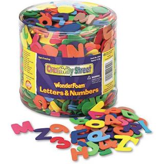 Creativity Street WonderFoam Letters and Numbers, 1/2 lb Tub, Approximately 1,500 Pieces