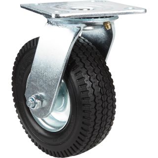 Strongway 6in. Swivel Flat-Free Solid Polyurethane Caster — 300-Lb. Capacity, Sawtooth Tread  300   499 Lbs.