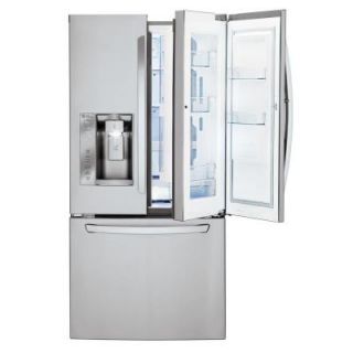 LG Electronics 24.4 cu. ft. French Door Refrigerator in Stainless Steel Door In Door Design LFXS24663S
