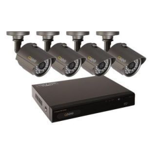 Q SEE Premium Series 4 Channel Full D1 500GB Video Surveillance System with (4) 900TVL Camera, 100 ft. Night Vision QT534 4H4 5