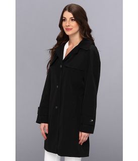 Calvin Klein Single Breasted Coat w/ Hardware Detail Black