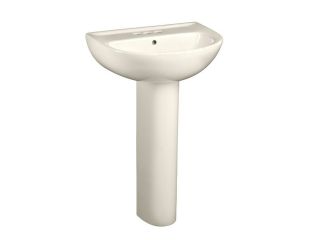 American Standard 0468.400.222 Evolution Pedestal Combo Bathroom Sink w/ 4" Centers in Linen