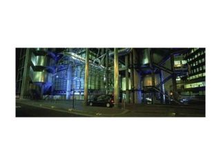 Car in front of an office building, Lloyds Of London, London, England Poster Print by Panoramic Images (36 x 12)