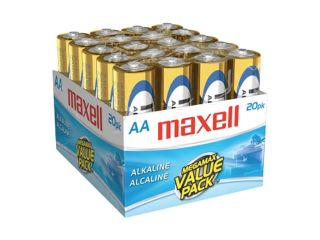 Maxell LR6 20MP AA Gold Series Alkaline Battery Retail Pack   20 Pack