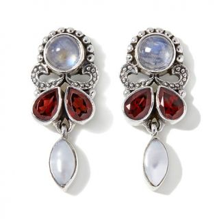 Nicky Butler Multigemstone Sterling Silver Round and Pear Drop Earrings   7719582