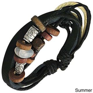 Leather and Wood Summer Solstice Bracelet   Shopping   Big