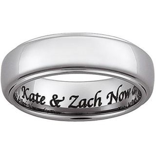 Personalized Tungsten Beveled Message Band