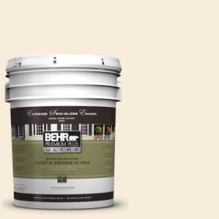 BEHR Premium Plus Ultra 5 gal. #PPU6 9 Polished Pearl Semi Gloss Enamel Exterior Paint 585005