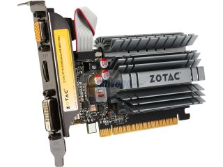 Open Box: ZOTAC GeForce GT 730 DirectX 12 (feature level 11_0) ZT 71115 20L 4GB 64 Bit DDR3 PCI Express 2.0 x16 (x8 lanes) Video Card