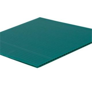 48 in. x 96 in. x 0.157 in. Green Corrugated Plastic Sheet (10 Pack) COR4896 GN