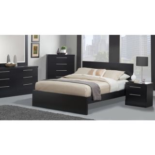 Sandberg Furniture Diamante Bed and Two Nightstand Set  