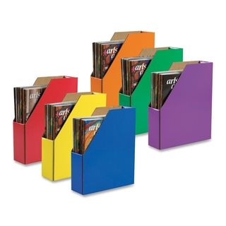 Decorative Canvas Magazine File Storage Box (12.5 x 4.5 x 10.625