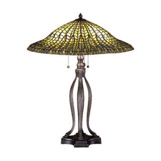 Meyda Tiffany Tiffany Lotus Leaf 30'' H Table Lamp with Bell Shade