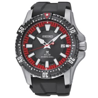 Seiko Mens SNE383 Stainless Steel Solar Diver Watch  