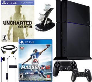 PS4 500GB Uncharted Collection Bundle with Madden NFL 16   E285579 —