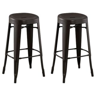 Ace Bayou 29 Contoured Seat Barstool   Antique Brown (Set of 2