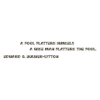 Motivational Quote A Fool Flatters Himself Black Vinyl Wall Decal