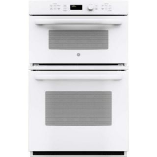 GE 27 in. Electric Wall Oven with Built In Microwave in White JK3800DHWW