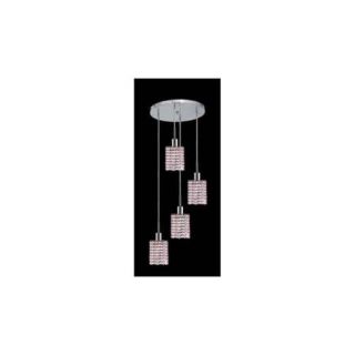 Mini Rosaline Crystal Pendant w 4 Lights in Chrome (Strass Swarovski)