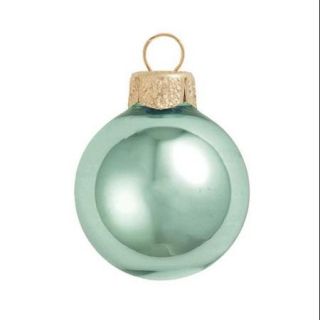 8ct Shiny Shale Green Glass Ball Christmas Ornaments 3.25" (80mm)