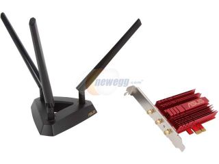 Open Box: ASUS PCE AC68 Dual band Wireless AC1900 Adapter IEEE 802.11ac, IEEE 802.11a/b/g/n PCI Express Up to 600 and 1300Mbps Wireless Data Rates