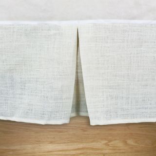 Burlap Off White 14 inch Drop Pleated Queen Bed Skirt   17524101