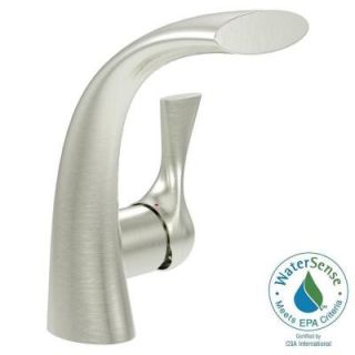 Ultra Faucets Twist Collection Single Hole 1 Handle Bathroom Faucet in Brushed Nickel 15710429