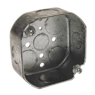 Raco 1 Gang Gray Metal Interior New Work/Old Work Standard Octagonal Celing/Wall Electrical Box