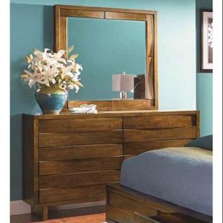 Dresser and Mirror Set in Acorn
